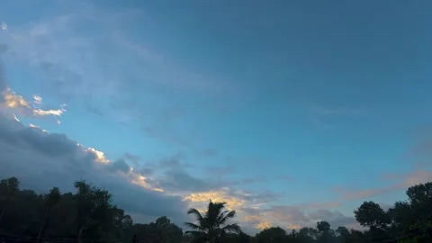Twilight Sky with Soft Cloud Drift timelapse Stock Footage 313148762