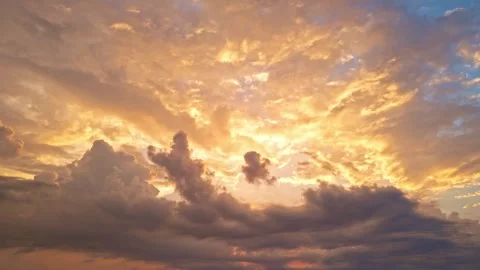 Twilight Sky timelapse. Moving clouds and sunset. Clouds float through the Stock Footage 315632095