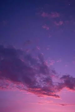 Twilight Sky in Violet and Indigo Stock Photos