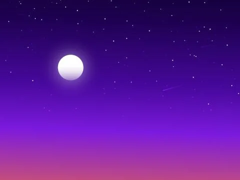 Twilight starry sky vector Stock Illustration