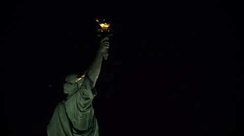 Twilight Statue of Liberty Video stock 40501083