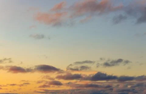 Twilight Sunset Sky Replacement Image with Orange Yellow Purple Pink and Blue Stock Photos