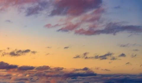 Twilight Sunset Sky Replacement Image with Orange Yellow Purple Pink and Blue Stock Photos