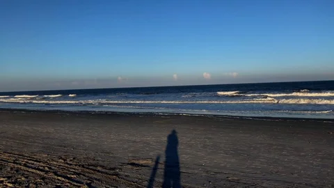 Twilight surf and beach Myrtle Beach South Carolina Stock Footage 89735304