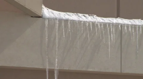 Twilight Theater Icicles Stock Footage 36273465