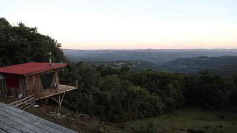 Twilight time lapse view in  Rio Grande do Sul Sierra region, Brazil 스톡 동영상 197480241