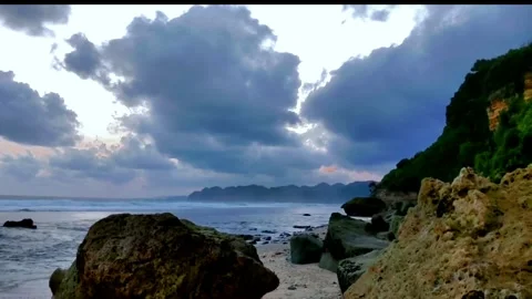 Twilight timelapse on the beach Stock Footage 297640218