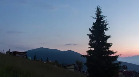 Twilight timelapse of a beautiful landscape Stock Footage 67988005