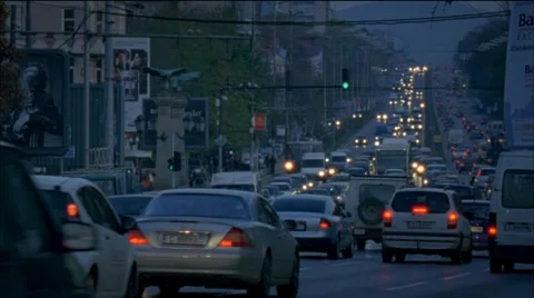 Twilight Traffic Video stock 1013251