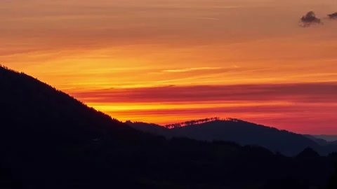 Twilight, the transition from day to night.Red Clouds Sunset, Video stock 168440584