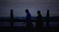Twilight, Tropical Paradise, People walking on Kata Beach in Phuket Island HD Footage