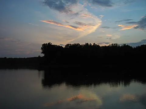 Twilight At Water's Edge Stock Photos