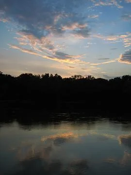 Twilight At Water's Edge Stock Photos