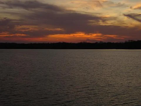 Twilight At Water's Edge Stock Photos