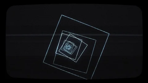 Twilight Zone Maze Squares playing in retro vintage tv Stock Footage 122660847