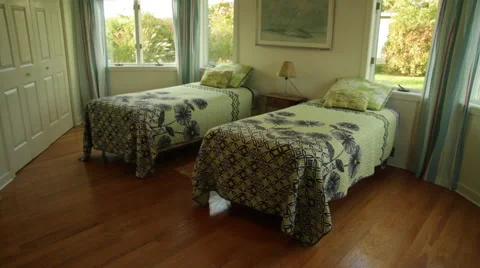 Twin Beds Stock Footage 40813535