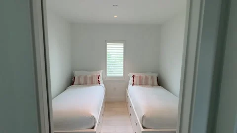 Twin Beds Stock Footage 254908370