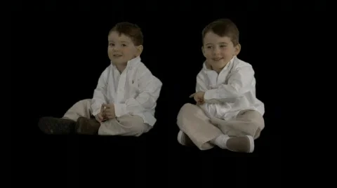 Twin Children Video stock 78863