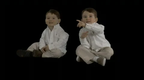 Twin Children Video stock 78867