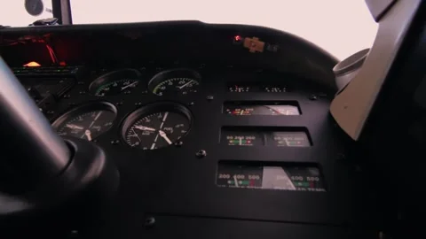 Twin Comanche Aviation Instruments Manifold Fuel Flow Stock Footage 332209086