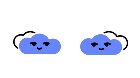 Twin Cute Clouds Stock Footage 335815459