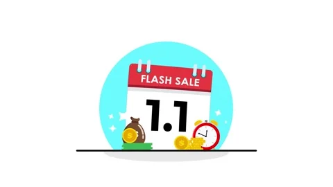 Twin date flash sale animated twin date calendar flash sale discount price .. Stock Footage 324832901
