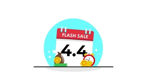 Twin date flash sale animated twin date calendar flash sale discount price .. Stock Footage 324832902