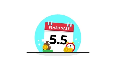 Twin date flash sale animated twin date calendar flash sale discount price .. Stock Footage 324832909