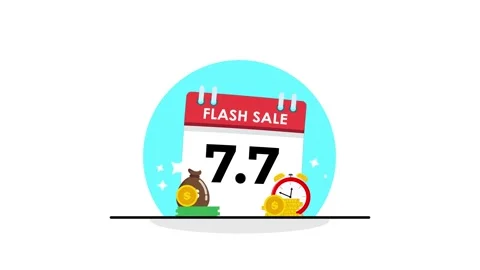 Twin date flash sale animated twin date calendar flash sale discount price .. Stock Footage 324832913