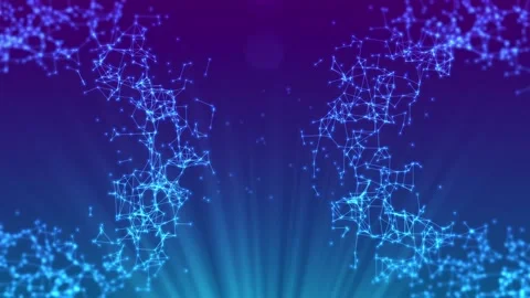 Twin digital node based network matrix Stock Footage 169019185