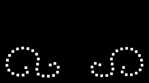 Twin Dotted Loop Shapes Video stock 336062197