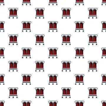 Twin double stroller pattern for baby transport Stock Illustration