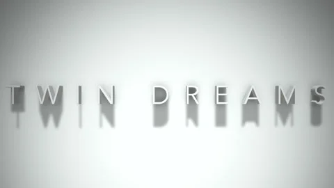 Twin Dreams 3D title animation with shadows on a white background Stock Footage 296735151