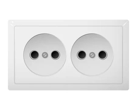 Twin electrical socket Type C. Power plug. Stockillustratie