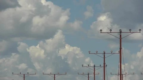 Twin Engine Jet Approach Stock Footage 8519153