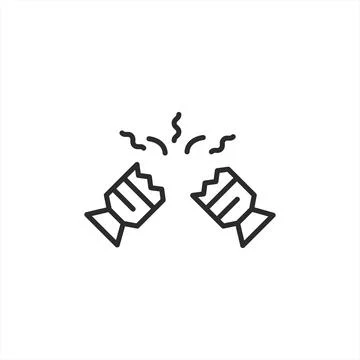 Twin Firecrackers Icon Stock Illustration