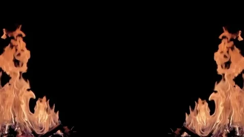 Twin Flame Fire Video stock 330515740