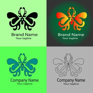The Twin Flutters logo Stock Illustration