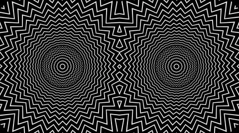 Twin hypnotic illusion Illustrazione stock