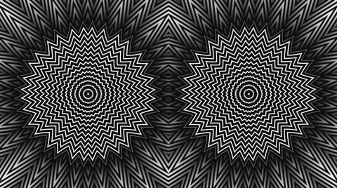 Twin hypnotic illusion Illustrazione stock