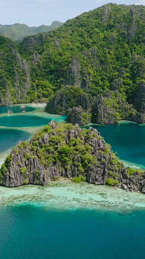 Twin Lagoon in Coron, Stock Video Pond5
