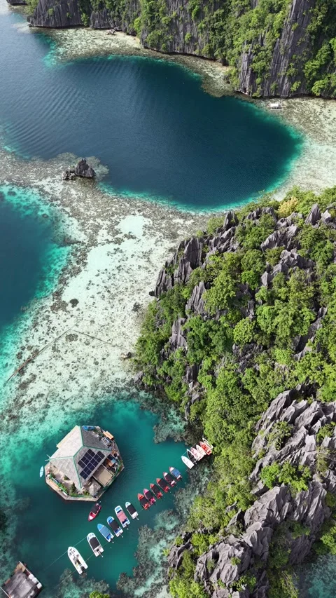 Twin Lagoon Stock Footage 345011736