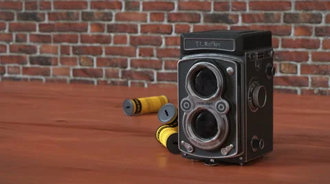 Twin Lens Reflex Camera Stock Footage 68919785