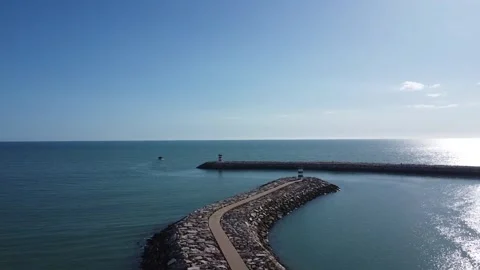 Twin lighthouses Stock Footage 308478681