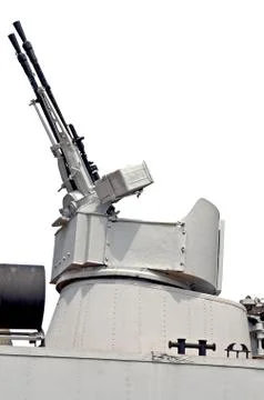 Twin machine guns Stock Photos