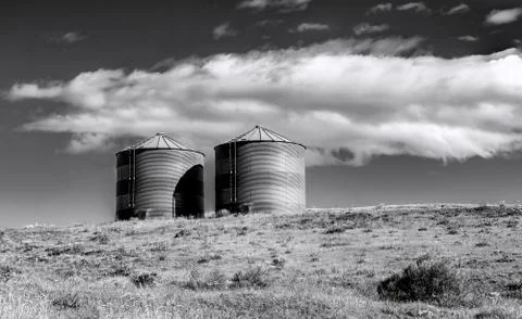 Twin silos Stock Photos