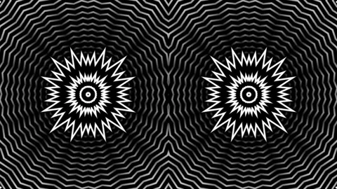 Twin symmetric animation with zigzag lines that open outwards Stock Footage 178487116