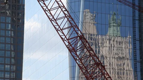 Twin Tower under construction Stock Footage 33750625