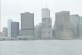 The twin towers and the Manhattan skyline Footage