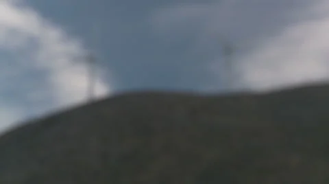 Twin Turbines Stock Footage 1013683